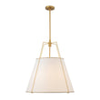 Load image into Gallery viewer, Farmhouze Light - French Farmhouse Tapered Drum Fabric Lantern Pendant Light - Chandelier - Black - 23in -