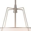 Load image into Gallery viewer, Farmhouze Light - French Farmhouse Tapered Drum Fabric Lantern Pendant Light - Chandelier - White+Nickel - 23in -