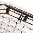 Load image into Gallery viewer, Farmhouze Light - French Luxe Glass Flower Wide Cage Kitchen Island Pendant - Chandelier - Black -