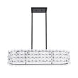 Load image into Gallery viewer, Farmhouze Light - French Luxe Glass Flower Wide Cage Kitchen Island Pendant - Chandelier - Black -