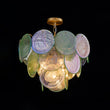 Load image into Gallery viewer, Farmhouze Light - French Luxury Green Swirl Glass Round Tiered Chandelier - Chandelier - 23 in -