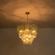 Load image into Gallery viewer, Farmhouze Light - French Luxury Green Swirl Glass Round Tiered Chandelier - Chandelier - 23 in -