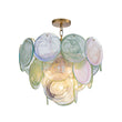 Load image into Gallery viewer, Farmhouze Light - French Luxury Green Swirl Glass Round Tiered Chandelier - Chandelier - 23 in -