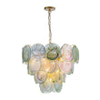 Load image into Gallery viewer, Farmhouze Light - French Luxury Green Swirl Glass Round Tiered Chandelier - Chandelier - 23 in -