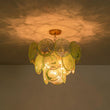 Load image into Gallery viewer, Farmhouze Light - French Luxury Green Swirl Glass Round Tiered Chandelier - Chandelier - 23 in -