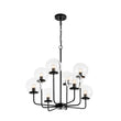 Load image into Gallery viewer, Farmhouze Light - Funky Clear Seeded Glass Globe Tired Bubble Chandelier - Chandelier - Black -