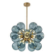 Load image into Gallery viewer, Farmhouze Light - Glam 18 - Light Balloon Cluster Blue Glass Globe Chandelier - Chandelier - Classic Blue -