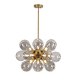 Load image into Gallery viewer, Farmhouze Light - Glam 18 - Light Balloon Cluster Blue Glass Globe Chandelier - Chandelier - Frosted White -