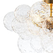 Load image into Gallery viewer, Farmhouze Light - Glam 3 - Light Water Glass Globe Bubble Flush Mount Chandelier - Chandelier - Brass -