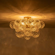Load image into Gallery viewer, Farmhouze Light - Glam 3 - Light Water Glass Globe Bubble Flush Mount Chandelier - Chandelier - Brass -