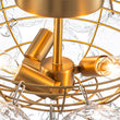 Load image into Gallery viewer, Farmhouze Light - Glam 3 - Light Water Glass Globe Bubble Flush Mount Chandelier - Chandelier - Brass -