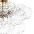 Load image into Gallery viewer, Farmhouze Light - Glam 3 - Light Water Glass Globe Bubble Flush Mount Chandelier - Chandelier - Brass -