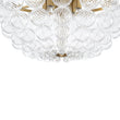 Load image into Gallery viewer, Farmhouze Light - Glam 6 - Light Cascading Swirled Glass Bubble Semi Flush - Ceiling Light - Brass -