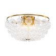 Load image into Gallery viewer, Farmhouze Light - Glam 6 - Light Cascading Swirled Glass Bubble Semi Flush - Ceiling Light - Brass -