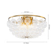 Load image into Gallery viewer, Farmhouze Light - Glam 6 - Light Cascading Swirled Glass Bubble Semi Flush - Ceiling Light - Brass -