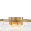 Load image into Gallery viewer, Farmhouze Light - Glam 6 - Light Cascading Swirled Glass Bubble Semi Flush - Ceiling Light - Brass -