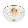 Load image into Gallery viewer, Farmhouze Light - Glam 6 - Light Cascading Swirled Glass Bubble Semi Flush - Ceiling Light - Brass -