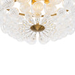 Load image into Gallery viewer, Farmhouze Light - Glam 6 - Light Cascading Swirled Glass Bubble Semi Flush - Ceiling Light - Brass -