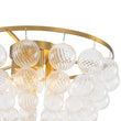 Load image into Gallery viewer, Farmhouze Light - Glam 6 - Light Cascading Swirled Glass Bubble Semi Flush - Ceiling Light - Brass -