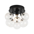Load image into Gallery viewer, Farmhouze Light - Glam Clear Seeded Glass Bubble Sputnik Ceiling Light - Ceiling Light - Black -