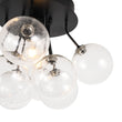Load image into Gallery viewer, Farmhouze Light - Glam Clear Seeded Glass Bubble Sputnik Ceiling Light - Ceiling Light - Black -