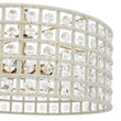Load image into Gallery viewer, Farmhouze Light - Glam Crystal Accented Drum Lantern Pendant Light - Chandelier - Brass -