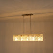 Load image into Gallery viewer, Farmhouze Light - Glam Decorative Crystal Accented Long Cage Island Chandelier - Chandelier - Brass -