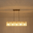 Load image into Gallery viewer, Farmhouze Light - Glam Decorative Crystal Accented Long Cage Island Chandelier - Chandelier - Brass -