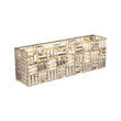 Load image into Gallery viewer, Farmhouze Light - Glam Faceted Crystal Rectangle Cage Bathroom Vanity Lamp - Wall Sconce - 24 in -