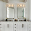 Load image into Gallery viewer, Farmhouze Light - Glam Faceted Crystal Rectangle Cage Bathroom Vanity Lamp - Wall Sconce - 24 in -