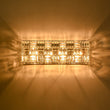 Load image into Gallery viewer, Farmhouze Light - Glam Faceted Crystal Rectangle Cage Bathroom Vanity Lamp - Wall Sconce - 24 in -