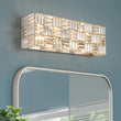 Load image into Gallery viewer, Farmhouze Light - Glam Faceted Crystal Rectangle Cage Bathroom Vanity Lamp - Wall Sconce - 24 in -