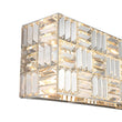 Load image into Gallery viewer, Farmhouze Light - Glam Faceted Crystal Rectangle Cage Bathroom Vanity Lamp - Wall Sconce - 24 in -