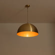 Load image into Gallery viewer, Farmhouze Light - Glam Luxury Gold Oversized Metal Dome Pendant Light - Pendant - 15 in -