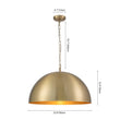 Load image into Gallery viewer, Farmhouze Light - Glam Luxury Gold Oversized Metal Dome Pendant Light - Pendant - 15 in -