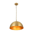 Load image into Gallery viewer, Farmhouze Light - Glam Luxury Gold Oversized Metal Dome Pendant Light - Pendant - 15 in -