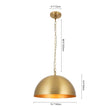 Load image into Gallery viewer, Farmhouze Light - Glam Luxury Gold Oversized Metal Dome Pendant Light - Pendant - 15 in -