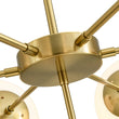 Load image into Gallery viewer, Farmhouze Light - Glam Milky White Glass Globe Linear Sputnik Chandelier - Chandelier - Brass -