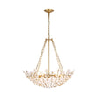 Load image into Gallery viewer, Farmhouze Light - Glam Vintage Glass Flower Vine Gold Wide Basin Chandelier - Chandelier - Gold -