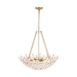 Load image into Gallery viewer, Farmhouze Light - Glam Vintage Glass Flower Vine Gold Wide Basin Chandelier - Chandelier - Gold -