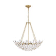 Load image into Gallery viewer, Farmhouze Light - Glam Vintage Glass Flower Vine Gold Wide Basin Chandelier - Chandelier - Gold -