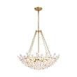 Load image into Gallery viewer, Farmhouze Light - Glam Vintage Glass Flower Vine Gold Wide Basin Chandelier - Chandelier - Gold -