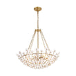 Load image into Gallery viewer, Farmhouze Light - Glam Vintage Glass Flower Vine Gold Wide Basin Chandelier - Chandelier - Gold -
