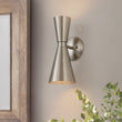 Load image into Gallery viewer, Farmhouze Light - Gleaming Dual Cone Wall Sconce Ambient Light - Wall Sconce - Nickel -