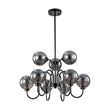 Load image into Gallery viewer, Farmhouze Light - Gothic Luxe Black Smoked Textured Glass Globe Chandelier - Chandelier - Black -
