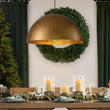 Load image into Gallery viewer, Farmhouze Light - Industrial 1 - Light Hammered Oversized Metal Dome Pendant - Chandelier - Aged Brass - 23in