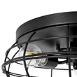 Load image into Gallery viewer, Farmhouze Light - Industrial 3 - Light Black Wire Guard Cage Ceiling Light - Ceiling Light - Black -