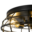 Load image into Gallery viewer, Farmhouze Light - Industrial 3 - Light Black Wire Guard Cage Ceiling Light - Ceiling Light - Black -