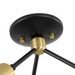 Load image into Gallery viewer, Farmhouze Light - Industrial 3 - Light Semi Flush Sputnik Ceiling Light - Ceiling Light - Black -