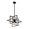 Load image into Gallery viewer, Farmhouze Light - Industrial 8 - Light Black Sputnik Square Cage Pendant - Pendant - Black -